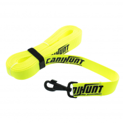 Longe HUNTER plate polyester 30mm jaune - CANIHUNT