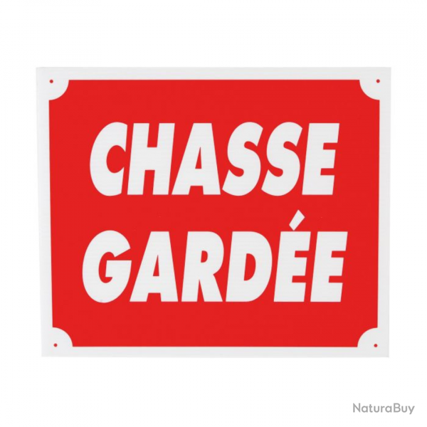 Panneau Chasse garde dim 25 x 30 cm en polypropylne alvolaire
