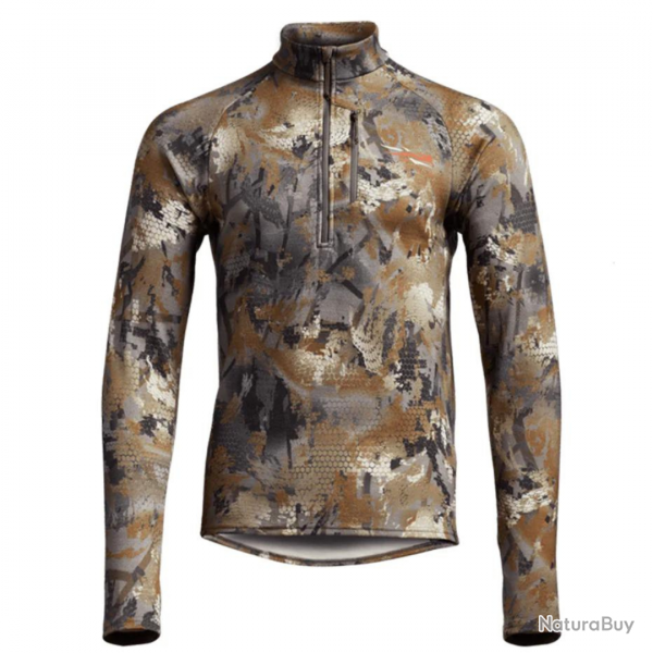 Tee-shirt de chasse Core Merino 330 demi-zip Optifade Timber - SITKA XL