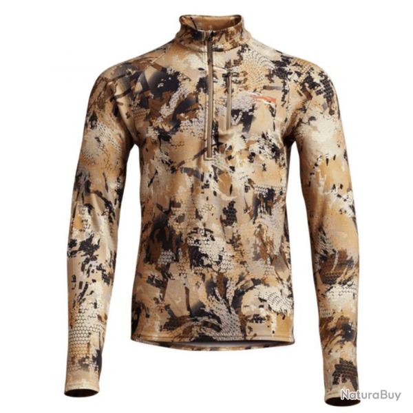 Tee-shirt de chasse Core Merino 330 demi-zip Optifade Marsh - SITKA XL