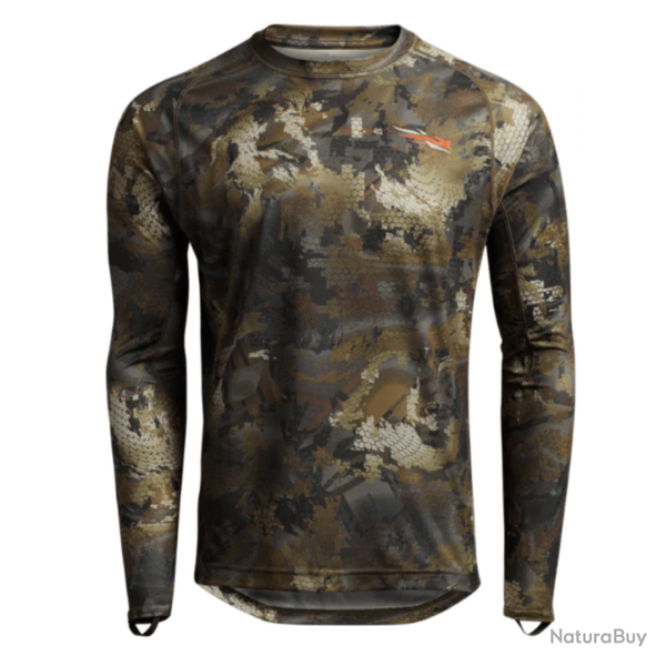 Tee-shirt de chasse Core Merino 120 LS Crew Optifade Timber - SITKA L