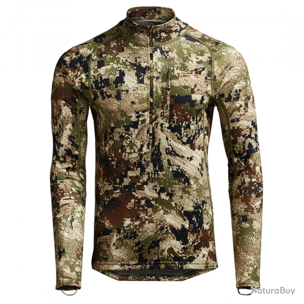 Tee-shirt de chasse SITKA Technique Core midweight Zip-T Optifade Subalpine XXL