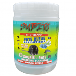 Appât en pâte bleue rat et souris 150g - SUBITO