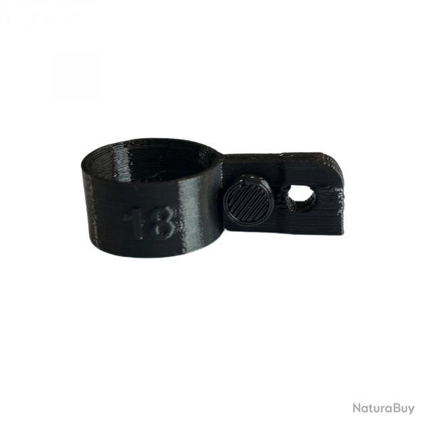 Bague d'attache souple pour appelant Oie Cendrée, Oie des Moissons diamètre 18mm avec fixation Noir