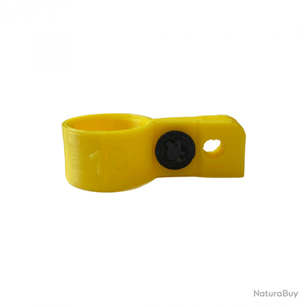 Bague d'attache souple pour appelant Oie Rieuse diamètre 16mm avec fixation Jaune