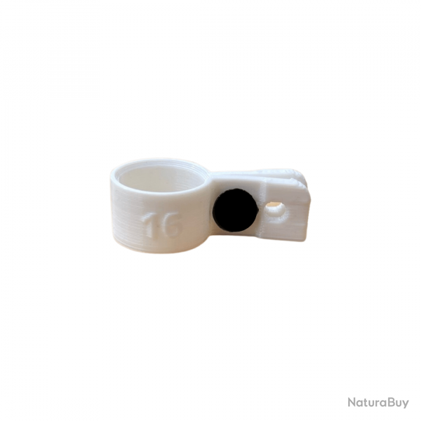 Bague d'attache souple pour appelant Oie Rieuse diamètre 16mm avec fixation Blanc