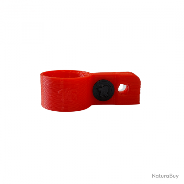 Bague d'attache souple pour appelant Oie Rieuse diamètre 16mm avec fixation Rouge