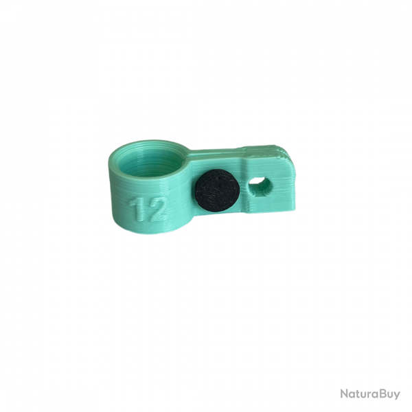 Bague d'attache souple pour appelant canard colvert diamètre 12mm avec fixation Turquoise
