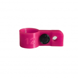 Bague d'attache souple pour appelant canard colvert diamètre 12mm avec fixation Rose