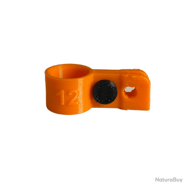 Bague d'attache souple pour appelant canard colvert diamètre 12mm avec fixation Orange