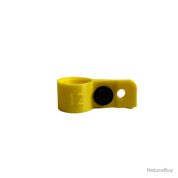 Bague d'attache souple pour appelant canard colvert diamètre 12mm avec fixation Jaune