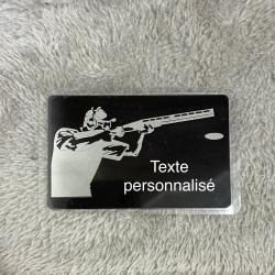 PROMO LIMITÉ Carte SIA chasseur ou tir sportif carte plastifié personnalisation au choix ball-trap