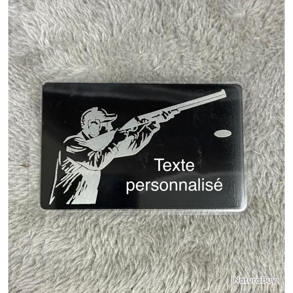 PROMO LIMIT Carte SIA chasseur ou tir sportif carte plastifi personnalisation au choix ball-trap 2