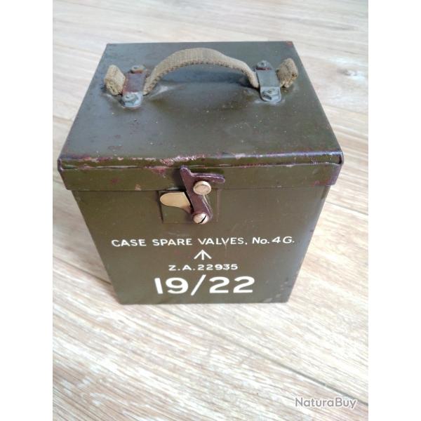 Boite Militaria Case Spare Valves No 4G, poque 1930 - 1940