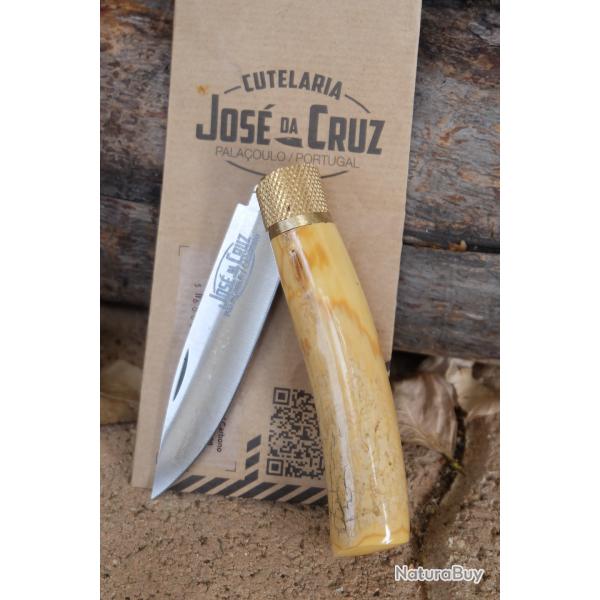 Couteau Pliant Traditionnel Jose Da Cruz Rustica Folder Portugal Lame Acier Carbone Bois Virole