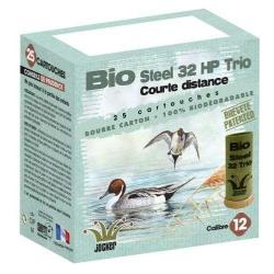 25 cartouches BIO STEEL 32 HP 32G Bourre bio Cal 12/70 Pb.Trio JOCKER
