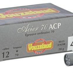 Cartouches "Acier 70 ACP HP" 28Gr BJ - Cal 12/70 Vouzelaud 04
