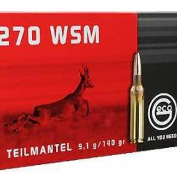 20 balles DEMI BLINDEE Cal. 270 WSM 140 GRS GECO