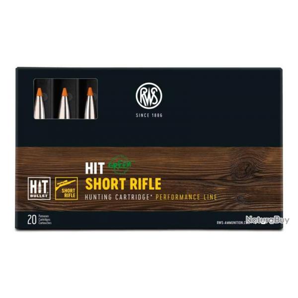 20 balles SHORT RIFLE HIT Cal. 9.3X62 250 GRS RWS