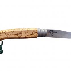 Couteau bois de hêtre modèle Grive Gravoo
