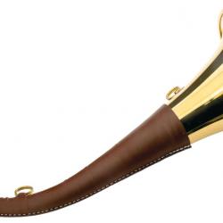 Cornes à pavillon en laiton gainée Cuir Januel 50
