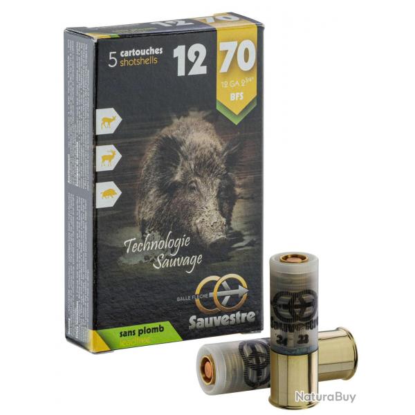 5 balles flche pour fusil BFS sans plomb - Cal 12/70 SAUVESTRE