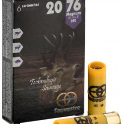 6 balles flèche Magnum pour fusil - Cal 20/76 SAUVESTRE