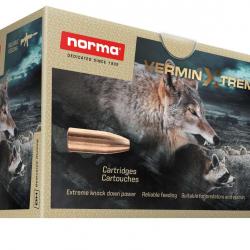 20 balles VERMIN XTREM Cal. 222 REM 55 GRS NORMA