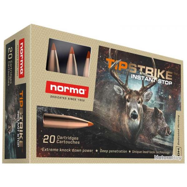 20 balles TIPSTRIKE Cal. 8X57 JS 180 GRS NORMA