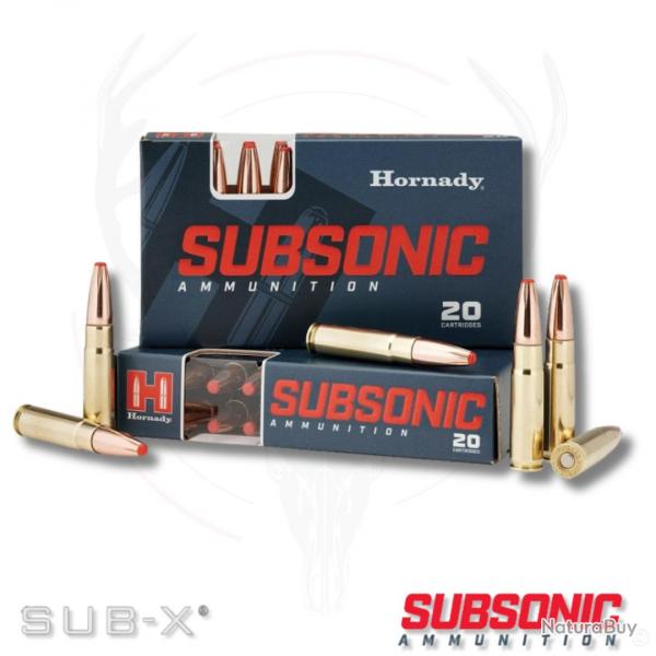 20 balles SUBSONIC SUB-X 45-70 GVT 410 Grs HORNADY