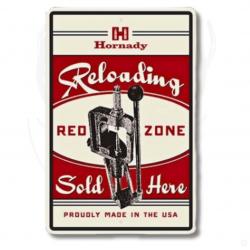 Plaque décorative vintage Reloading Red Zone Hornady