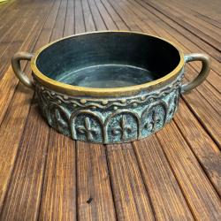 BRONZE SIGNÉ MAX LE VERRIER MESURE A GRAIN A LA FLEUR DE LYS POUR LA DIME XV EME SIÈCLE