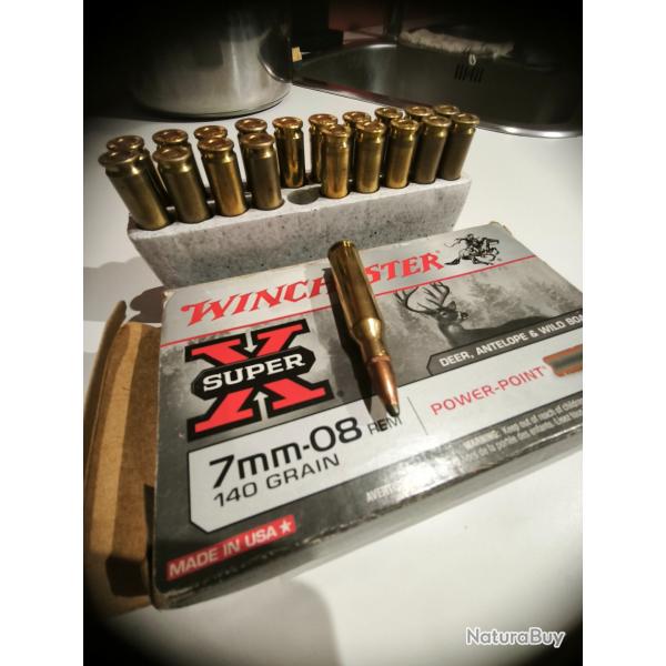 Boite de 20 balles Winchester calibre 7-08