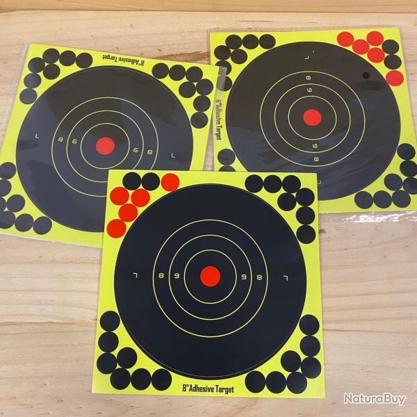 Cible ractive autocollante avec gommette X10