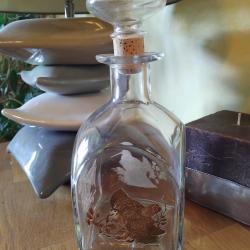 Carafe en verre avec motifs bécasse