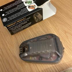 Lampe casque tactique Airsoft Rouge LED Velcro Neuve