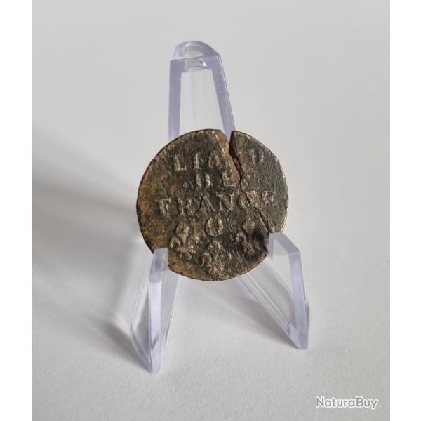 Liard de France Louis XIV au Buste Ag 1799 O Riom