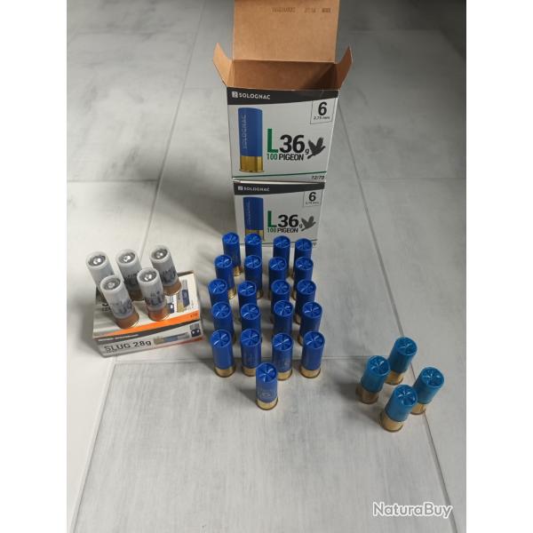 Lot cartouche fusil calibre 12