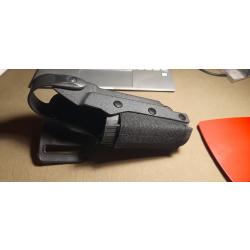 Holster Vega Zoom VKZ804 Noir pour Glock 17/18/19/22/23 avec lampe/laser + Passant rapide 8K82
