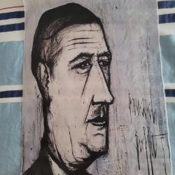 " Reproduction " l'on pourrait dire une copie de Charles De Gaulle par le peintre Bernard BUFFET
