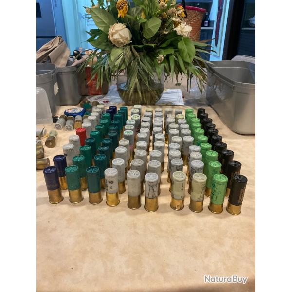 Lot de 97 cartouches en vrac cal 12 ,70mm, 36 et 40g