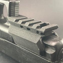 Adaptateur picatinny pour Glock17 Gen 5 en PLA-CF ( fibre de carbone)