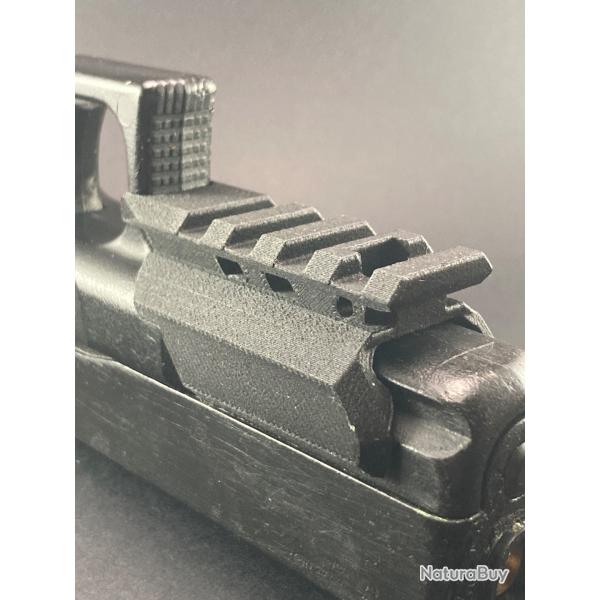 Adaptateur picatinny pour Glock17 Gen 5 en PLA-CF ( fibre de carbone)