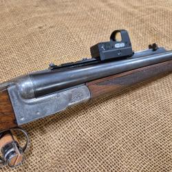 Carabine express juxtaposé artisan liegeois Peters cal 9.3x74r avec point rouge meopta