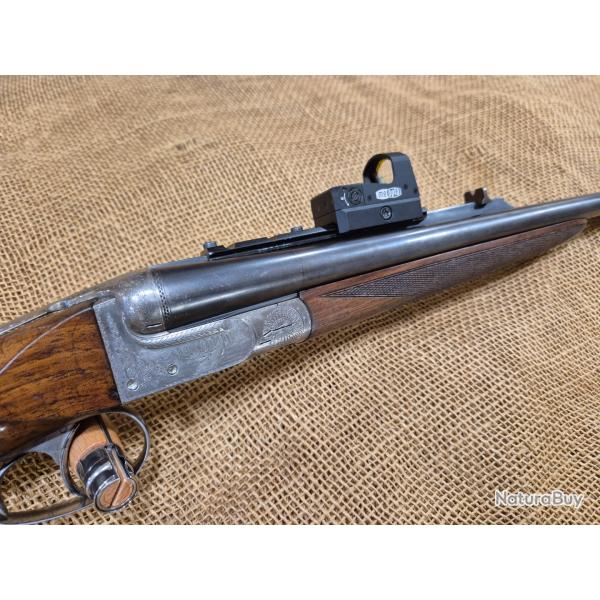 Carabine express juxtaposé artisan liegeois Peters cal 9.3x74r avec point rouge meopta