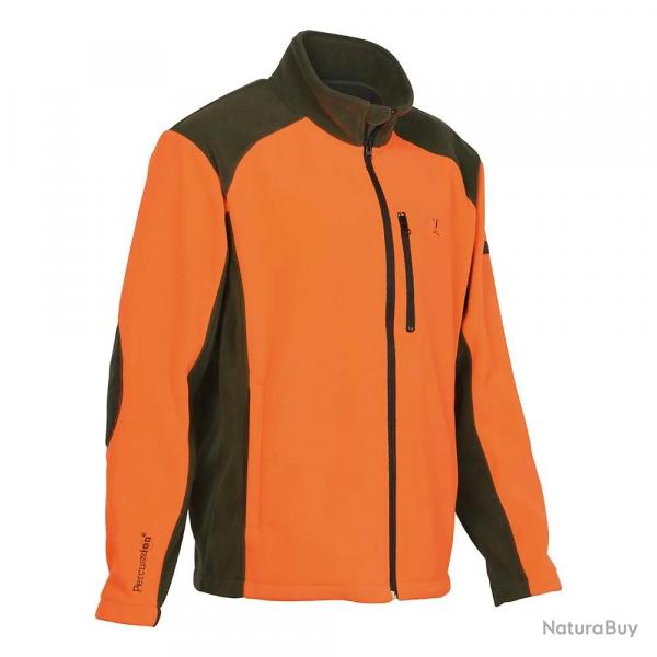 Blouson Polaire Brod polyester kaki orange taille M  4XL