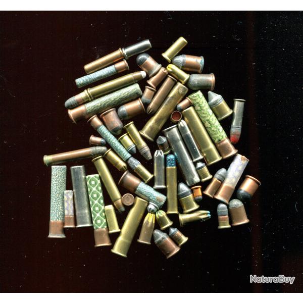 Lot de 50 cartouches  percussion annulaires  pour collection  - 1  sans prix de rserve