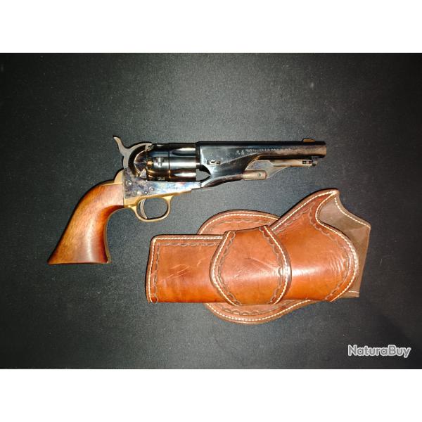 REVOLVER PIETTA 1860 ARMY SHERIFF + HOLSTER CUIR