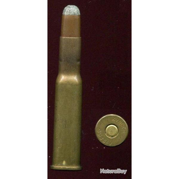.303 SAVAGE - KYNOCH - balle cuivre pointe plomb arrondie
