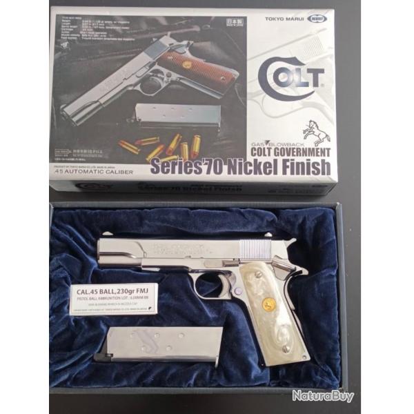 Tokyo Marui Colt 1911 series 70 Nickel Finish.
